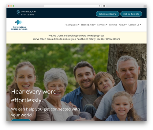 UnderStrap BUILDER WordPress ecommerce theme - thehearingcenterofohio.com