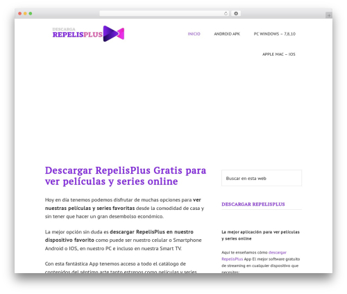 WordPress theme AIKO Theme - descargarepelisplus.com