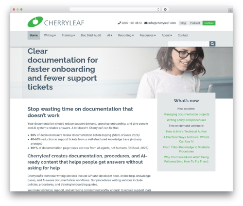 WordPress theme Cherryleaf - cherryleaf.com