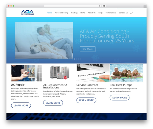 ACA Air Conditioning theme WordPress - acaairconditioning.com