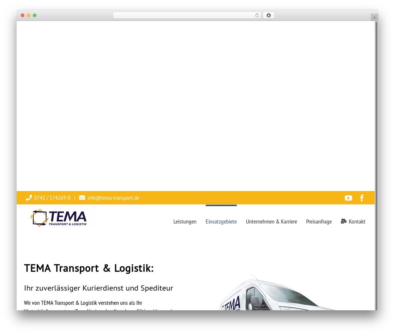 Avada theme WordPress - kuriertransportlogistik.de