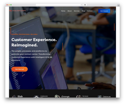 Best WordPress theme Braintech - dialogflows.com