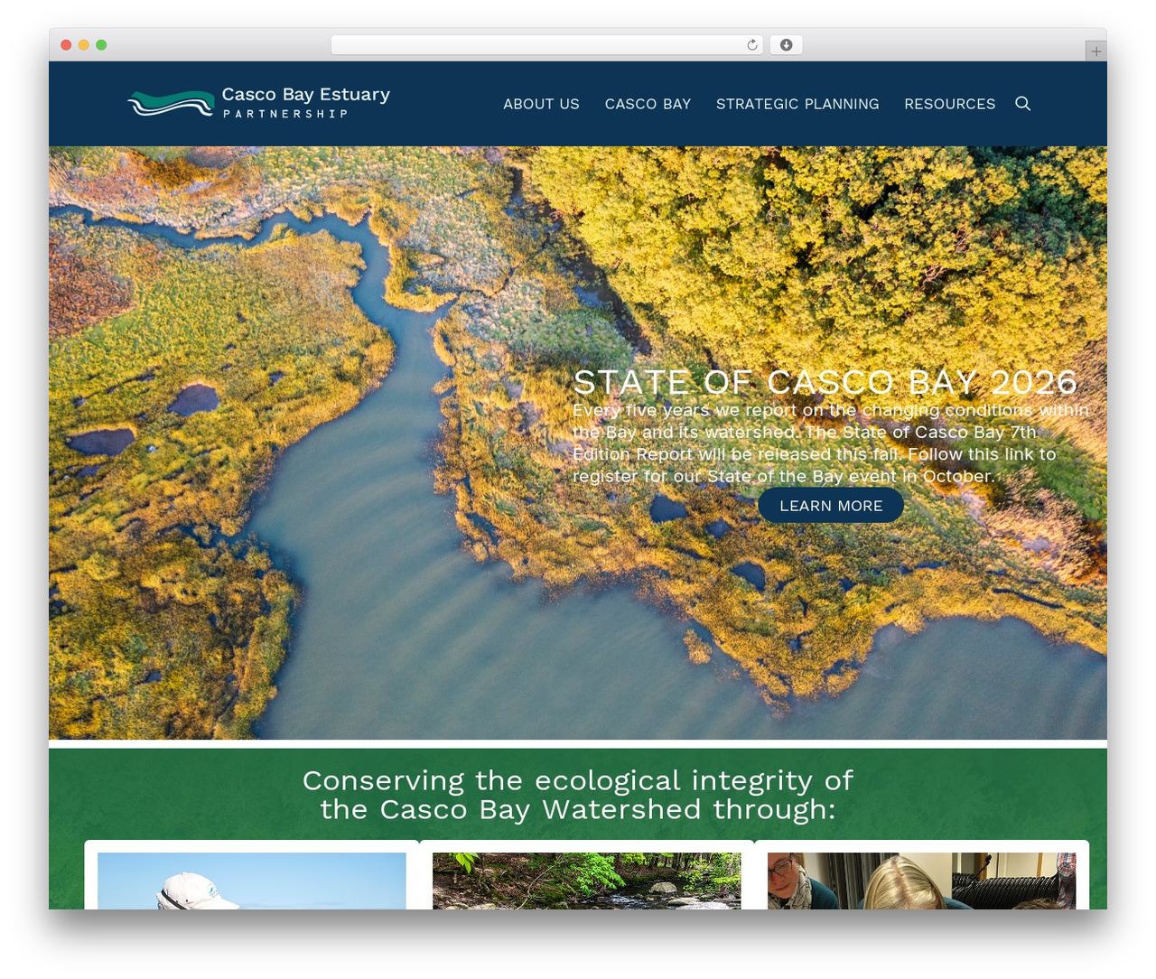 CBEP WordPress theme - cascobayestuary.org