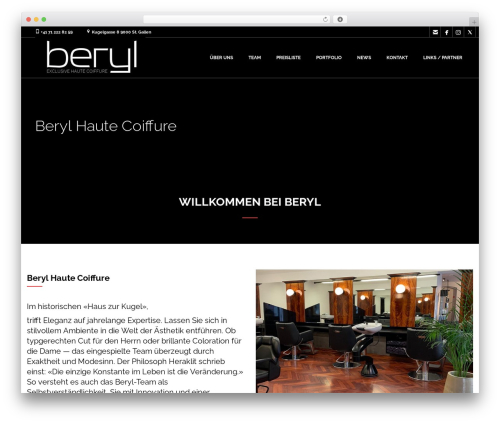 Coiffeur WordPress theme - coiffure-beryl.ch