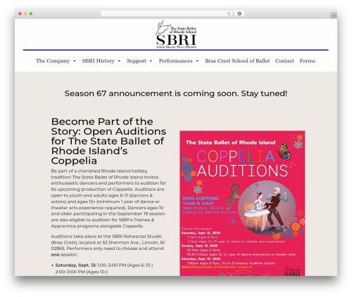 Divi WordPress theme - stateballet.com