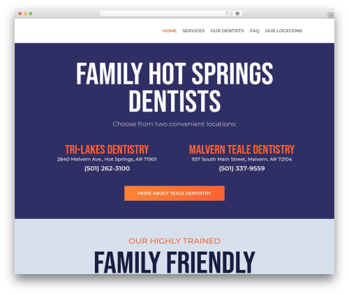 Divi WordPress theme - hotspringsdentalclinic.com