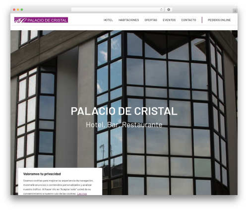 Hello Elementor WordPress hotel theme - hotelpalaciodecristal.es