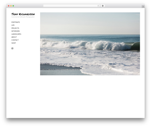 Made WordPress website theme - travrichardson.com