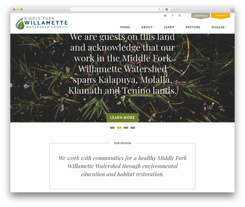 Middle Fork Willamette Watershed Council theme WordPress - middleforkwillamette.org