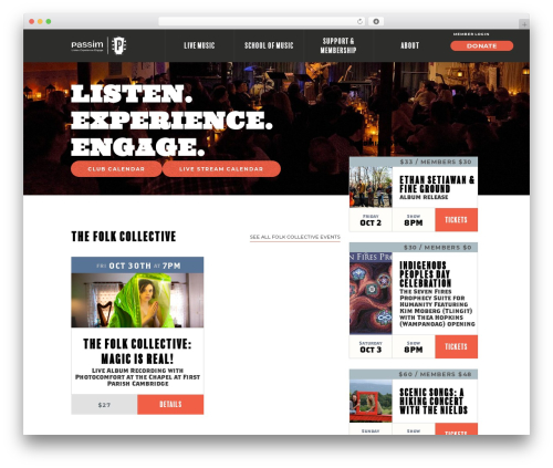 ‘Passim’ WordPress theme - www.passim.org