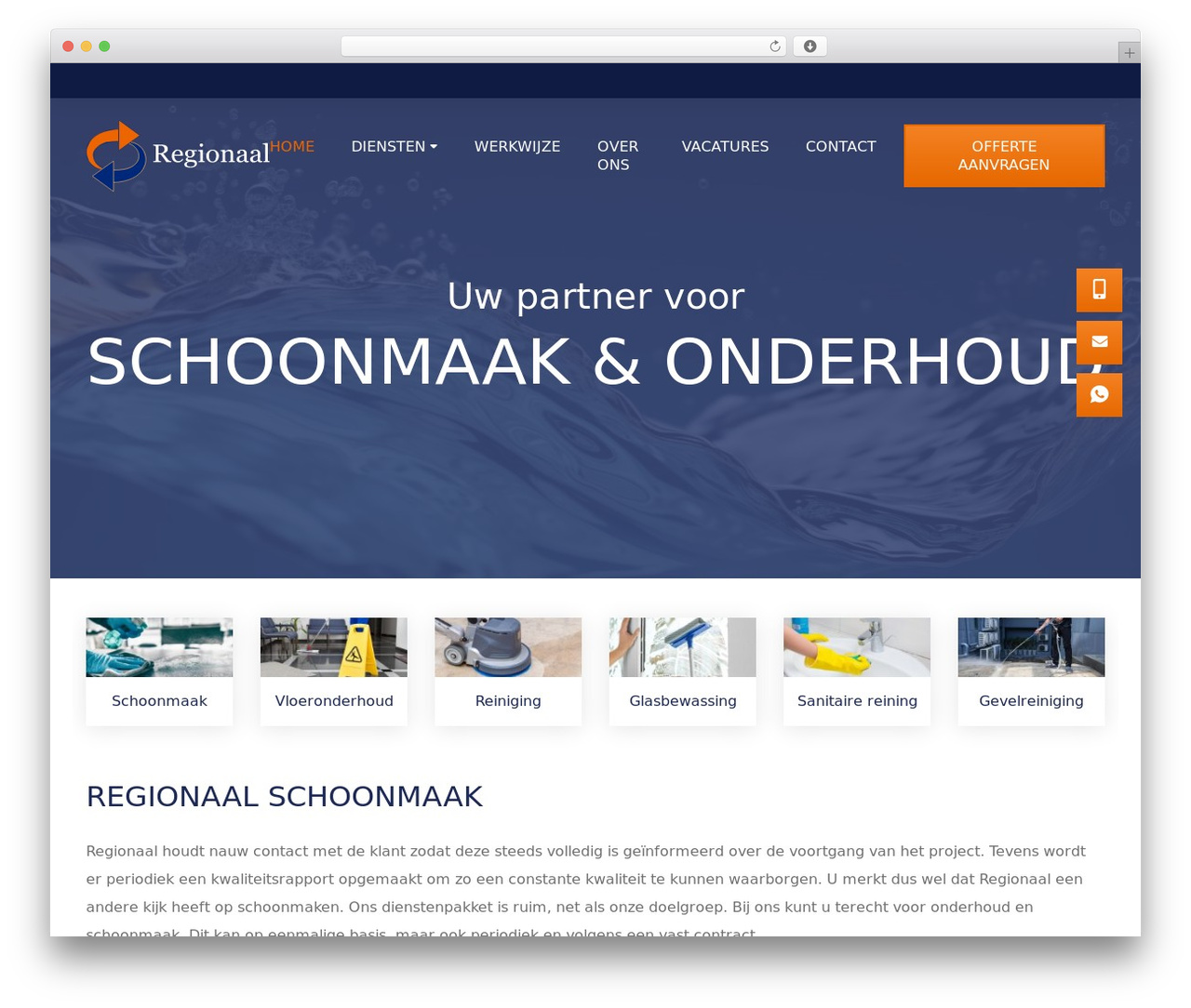 SalesWizard WordPress theme - regionaalschoonmaak.nl