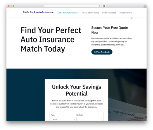 Insurance quotes WordPress plugin - autoinsurancelittlerock.com