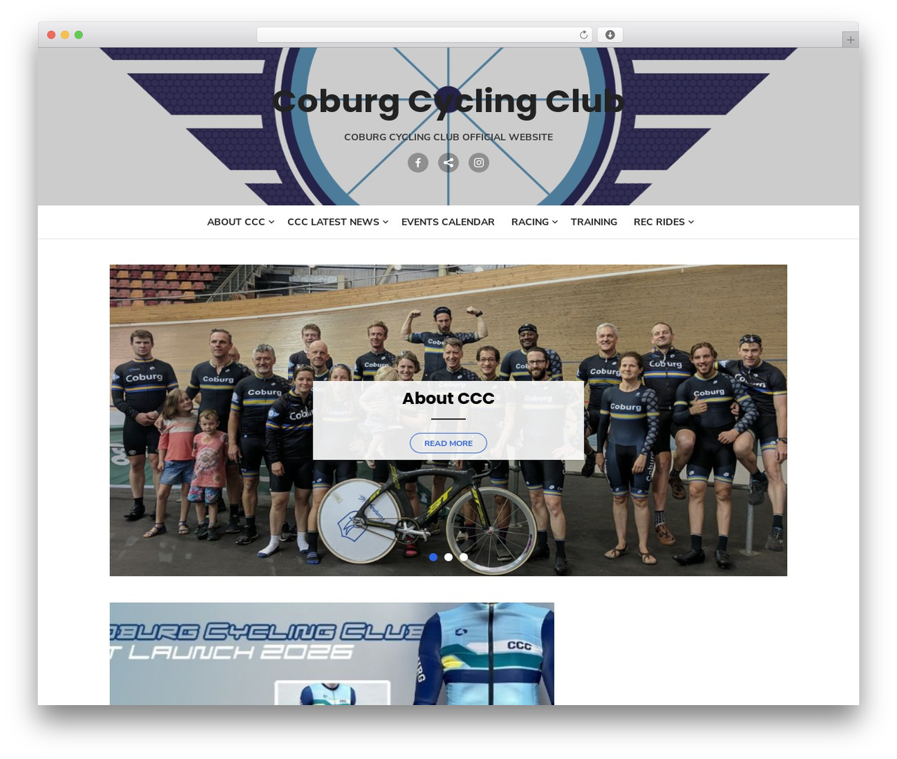 Type Plus WordPress website theme - coburgcycling.com.au