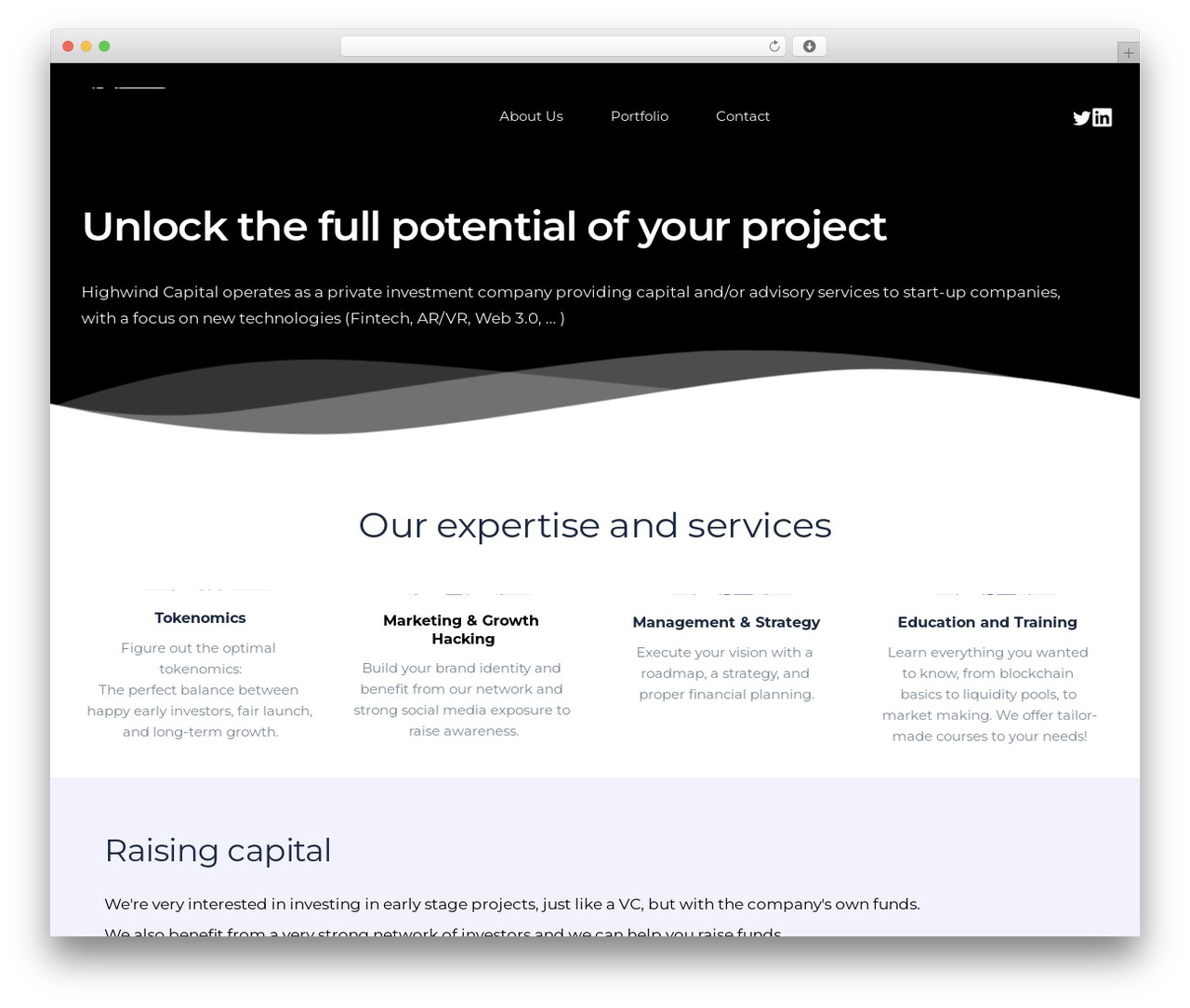 Web Development free WP theme - highwind.capital