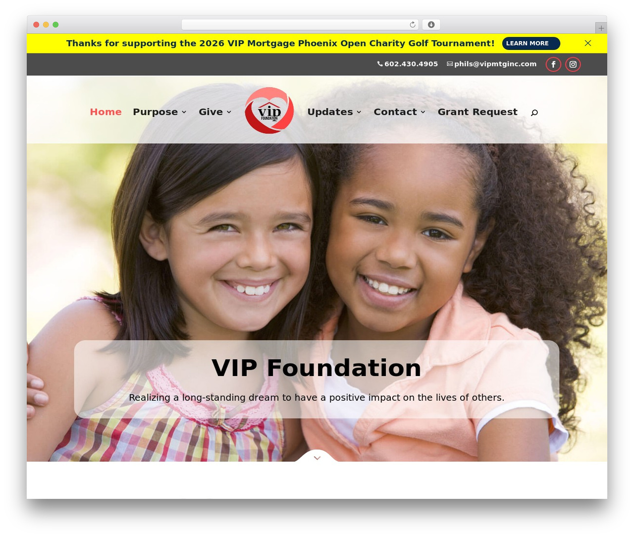 WordPress theme Divi Nonprofit - vfheart.org
