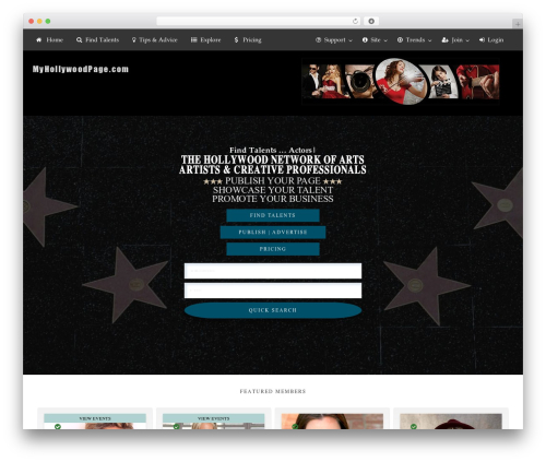 WordPress theme ClassiPress - myhollywoodpage.com