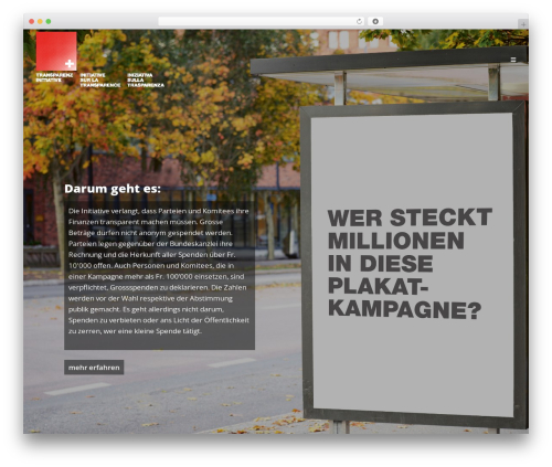 WordPress theme Create - transparenz-ja.ch
