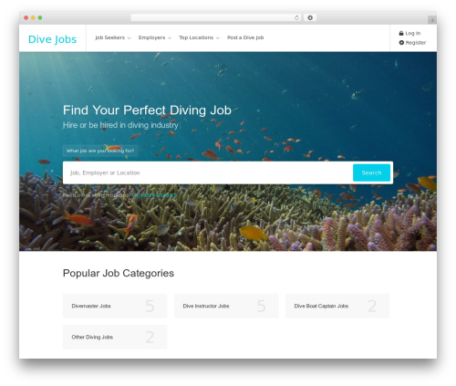 Workscout core WordPress plugin - dive-jobs.com