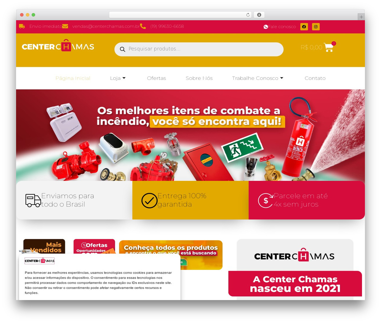 Hello Elementor WordPress ecommerce theme - centerchamas.com.br