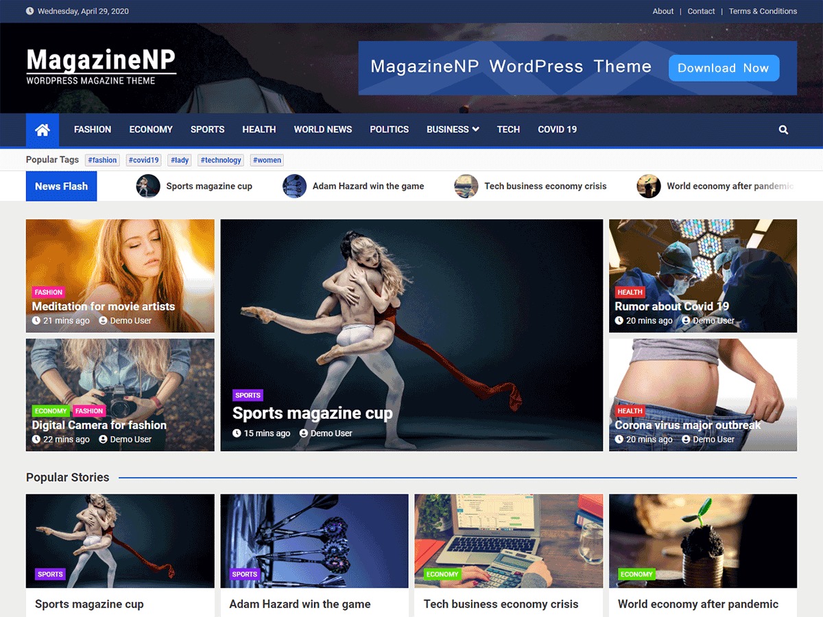 MagazineNP WordPress magazine theme