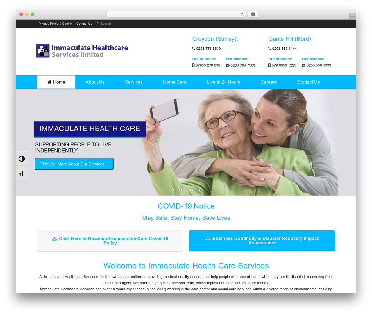 RT-Theme 18 top WordPress theme - immaculatecare.org.uk