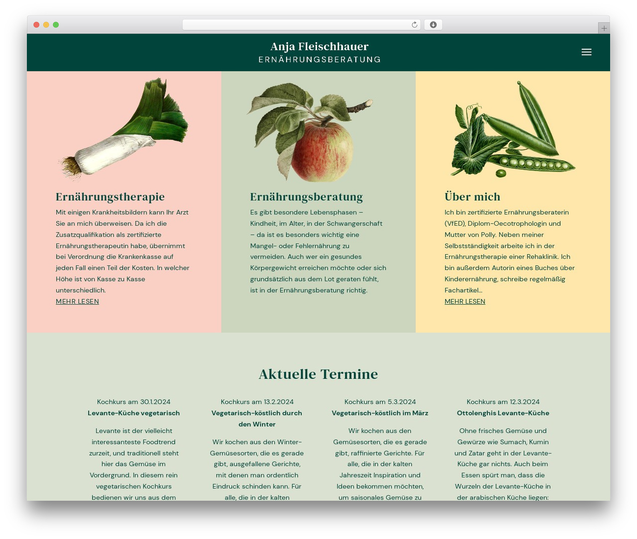 WordPress theme fleischhauer - anja-fleischhauer.de