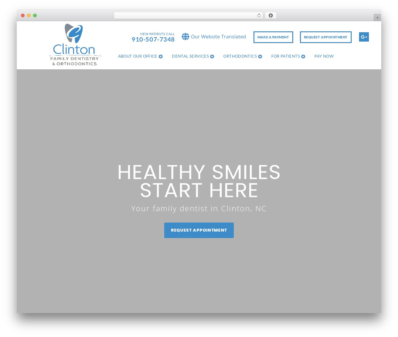 WordPress website theme codebase 2 - clintondentistrync.com