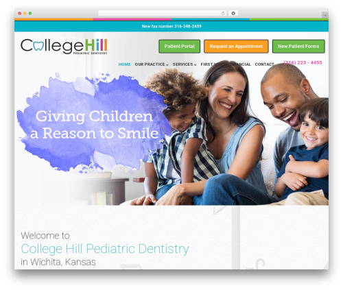 Practice WordPress theme - collegehillpediatricdentistry.com