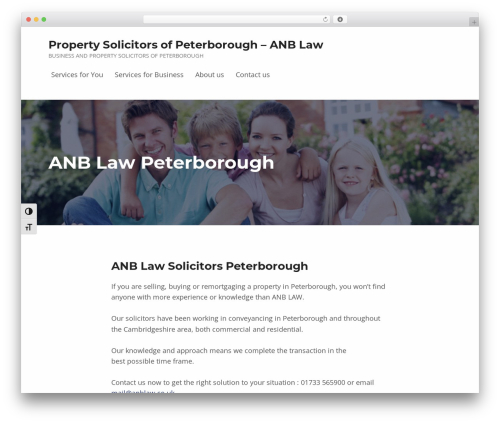 Reykjavik WordPress theme design - anblaw.co.uk