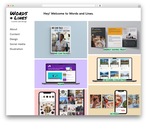Theme WordPress CHD - wordsandlines.com