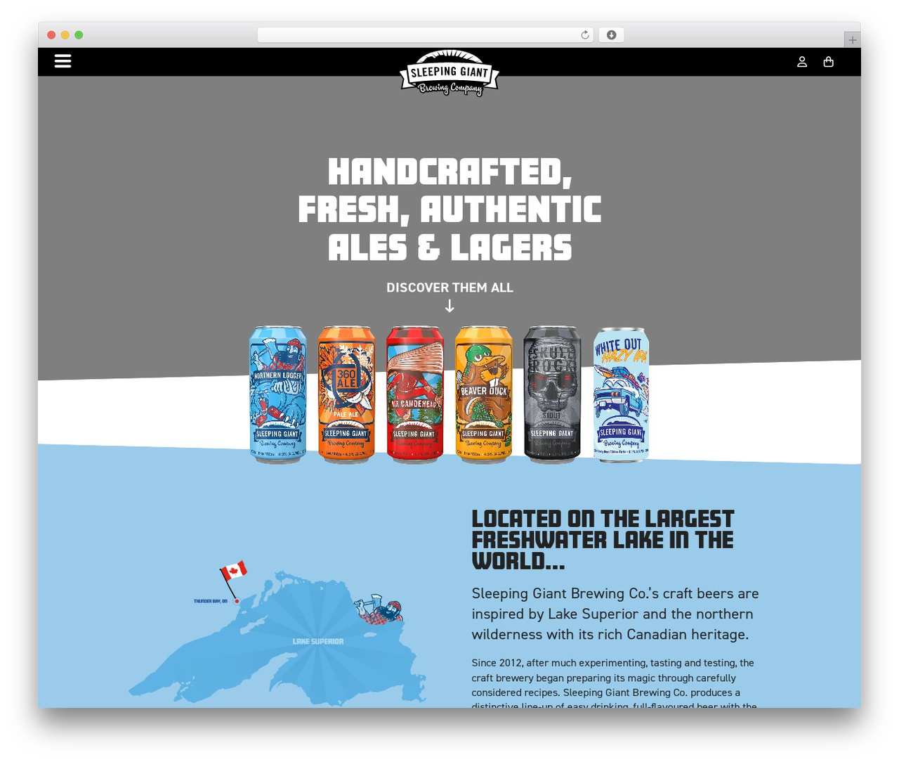 Arcadia theme WordPress - sleepinggiantbrewing.ca