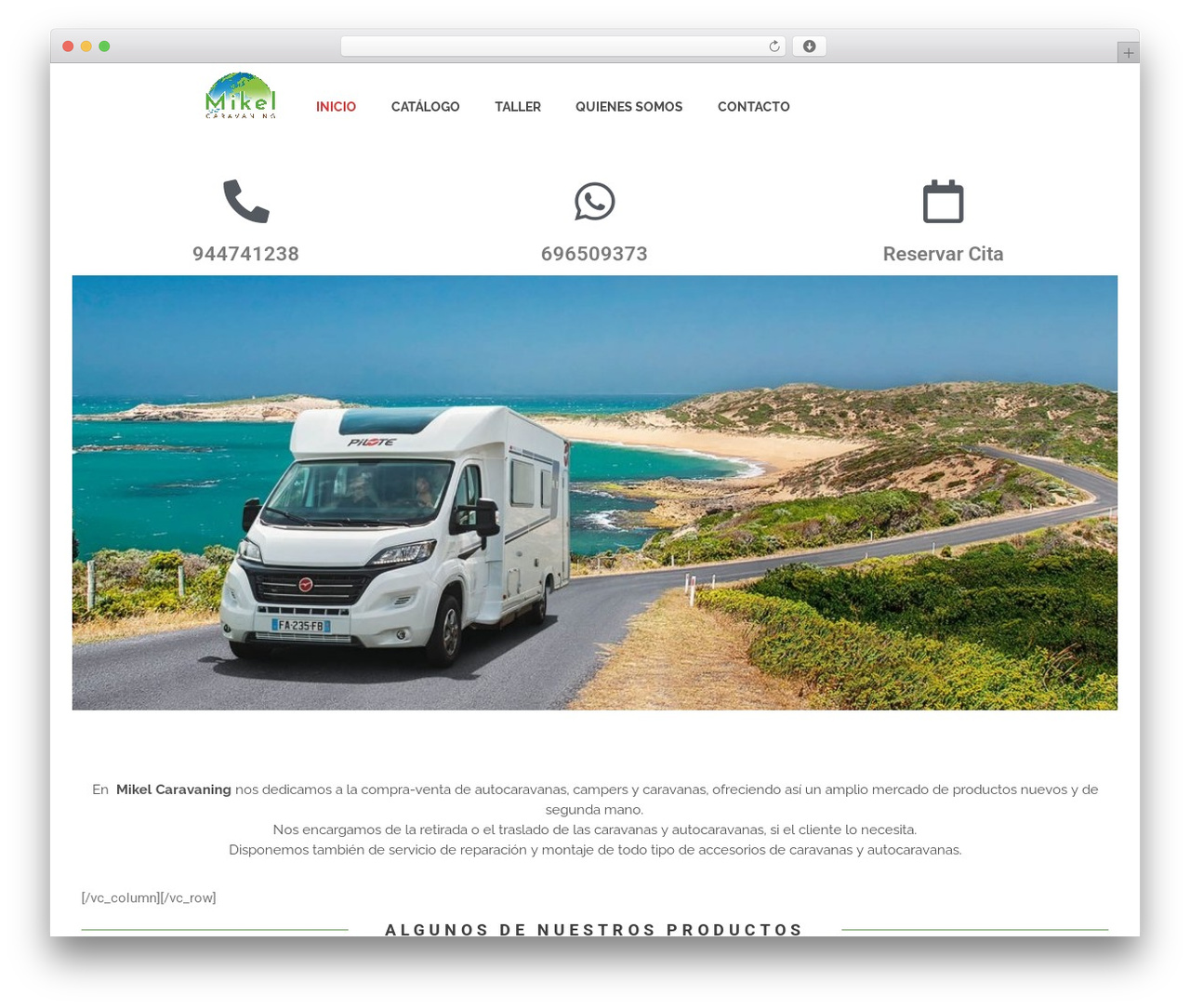 Bodega WordPress theme - caravanasmikel.eus