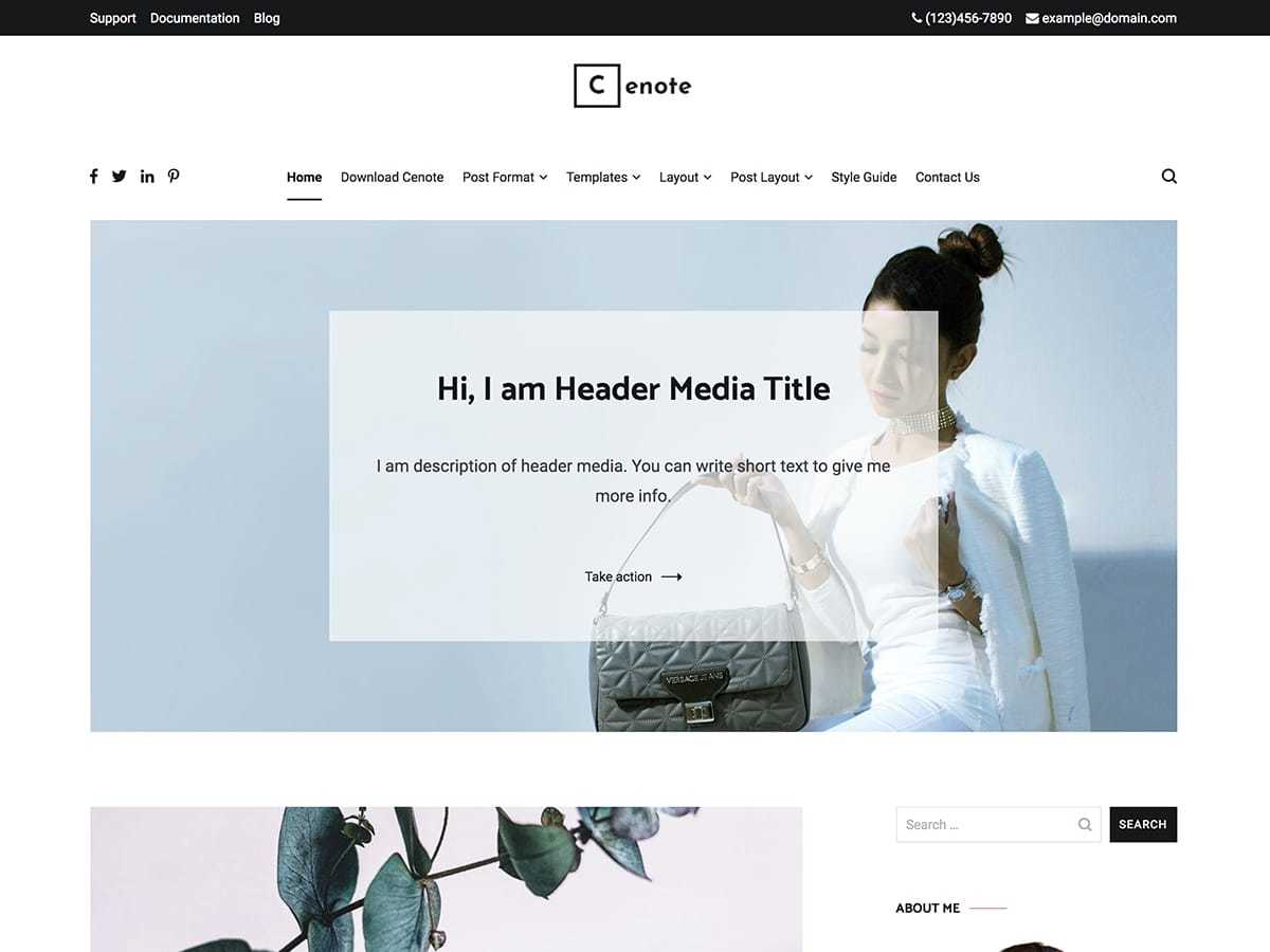 Cenote Child WordPress template for business
