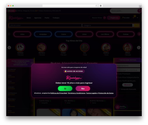 EscortWP WordPress theme - kinesiologas.pe
