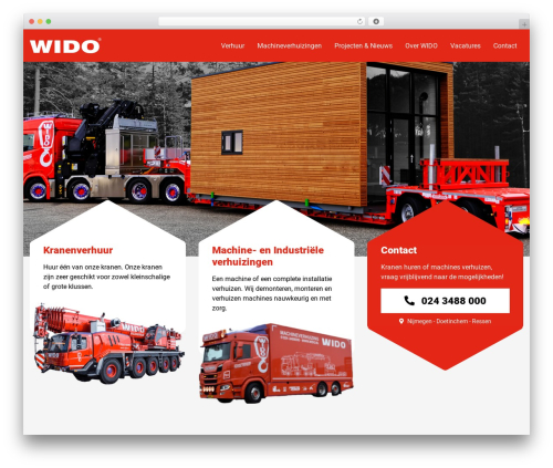 Pixel Example Theme WordPress page theme - wido.nl
