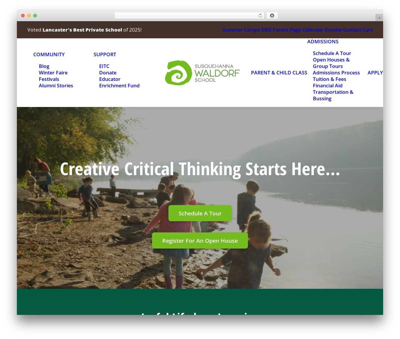 Uncode WordPress theme design - susquehannawaldorf.org