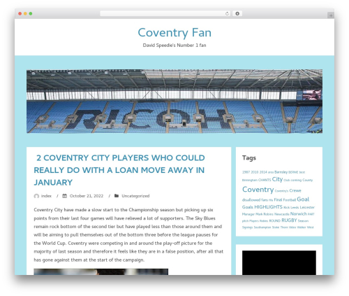Aeroblog WordPress blog theme - coventryfan.net