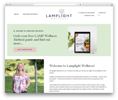 Coaching Plus WordPress theme - lamplightwellness.org
