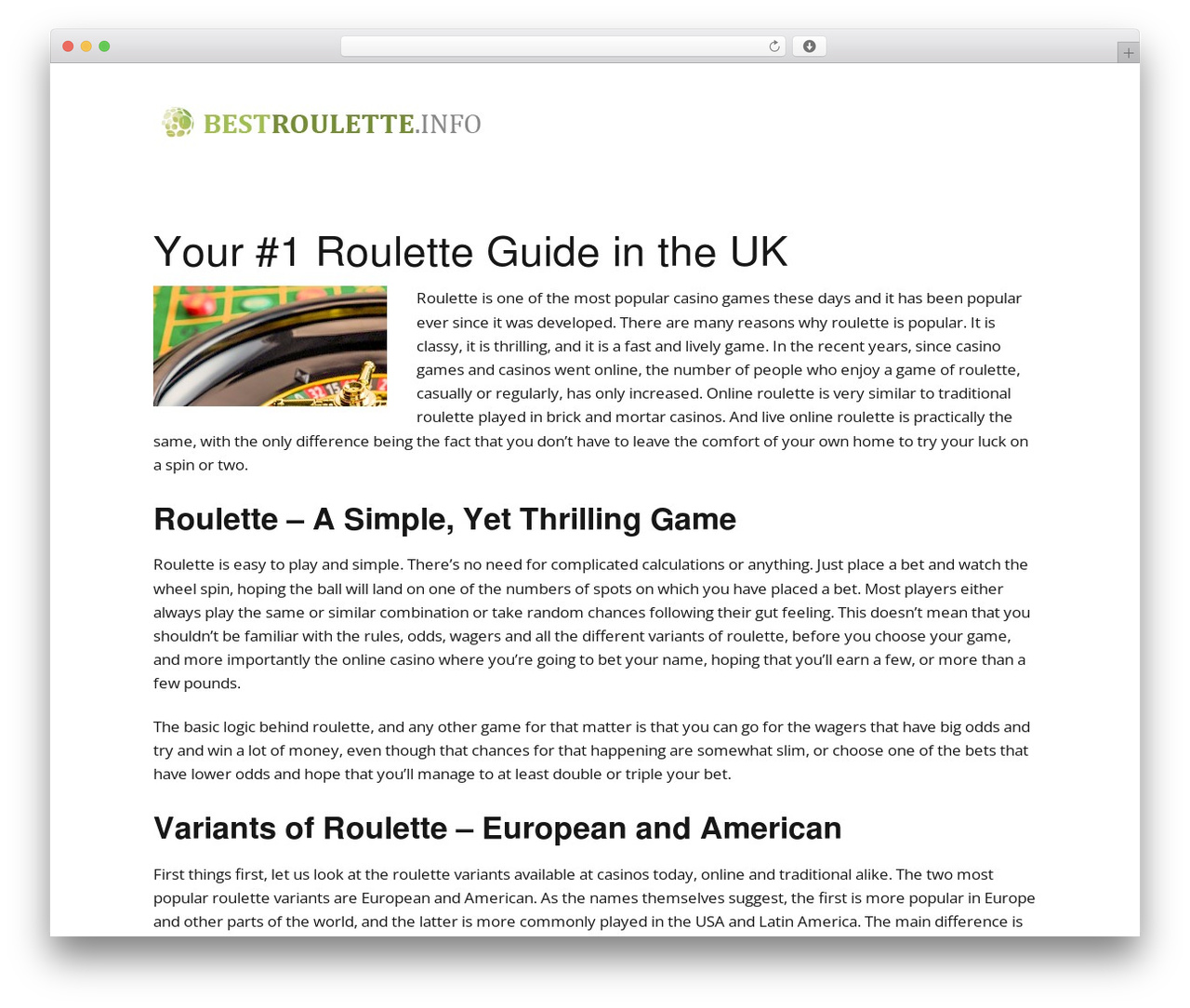 Make WordPress theme - bestroulette.info Make WordPress theme - bestroulette.info