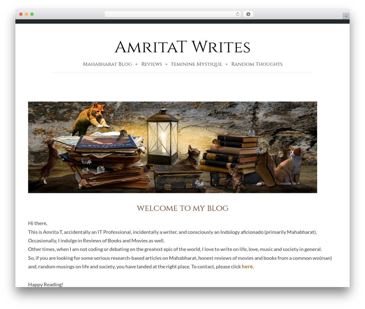 WordPress theme Equable Lite - amritatwrites.com