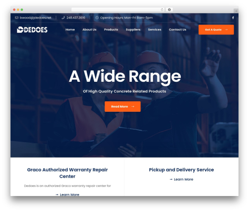 Dustrix theme WordPress - dedoessupply.com