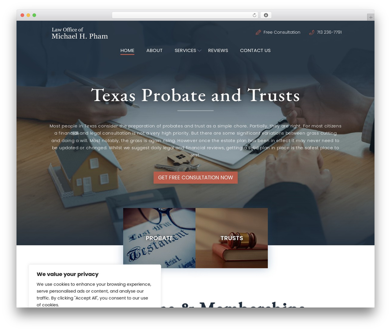 OnePixel - Basic company WordPress theme - texastrustlawyers.com