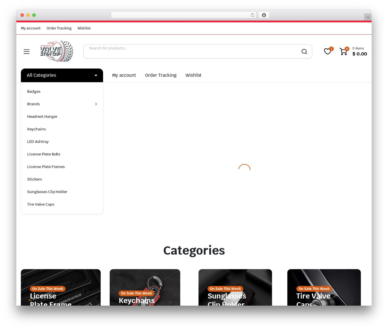Partdo WordPress ecommerce theme - valvestemcap.com