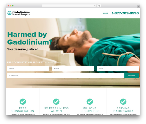 Quick Launch 2 WordPress website theme - gadoliniumlawsuitlawyer.com