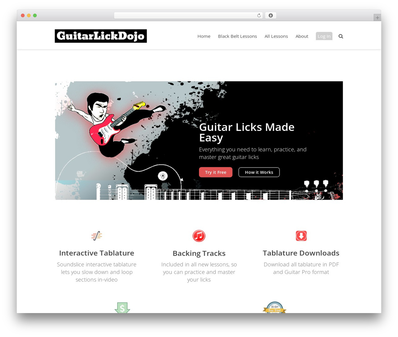 WordPress theme MF - guitarlickdojo.com