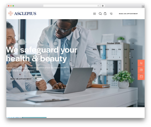 Asclepius medical WordPress theme - asclepius.ancorathemes.com