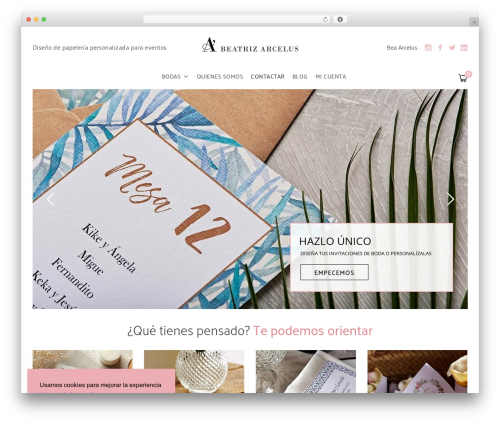 Bea Arcelus WordPress theme - beaarcelus.com