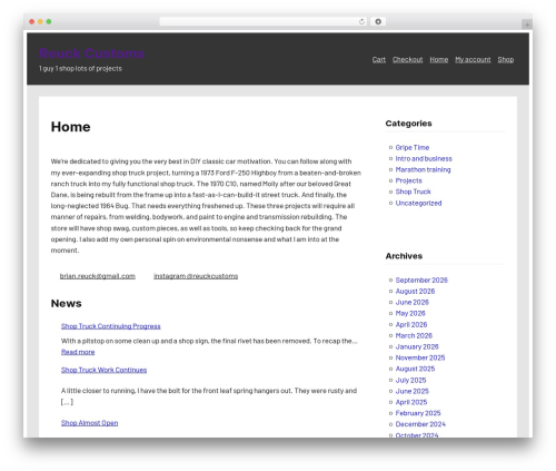 Charta WordPress theme - reuckcustoms.com