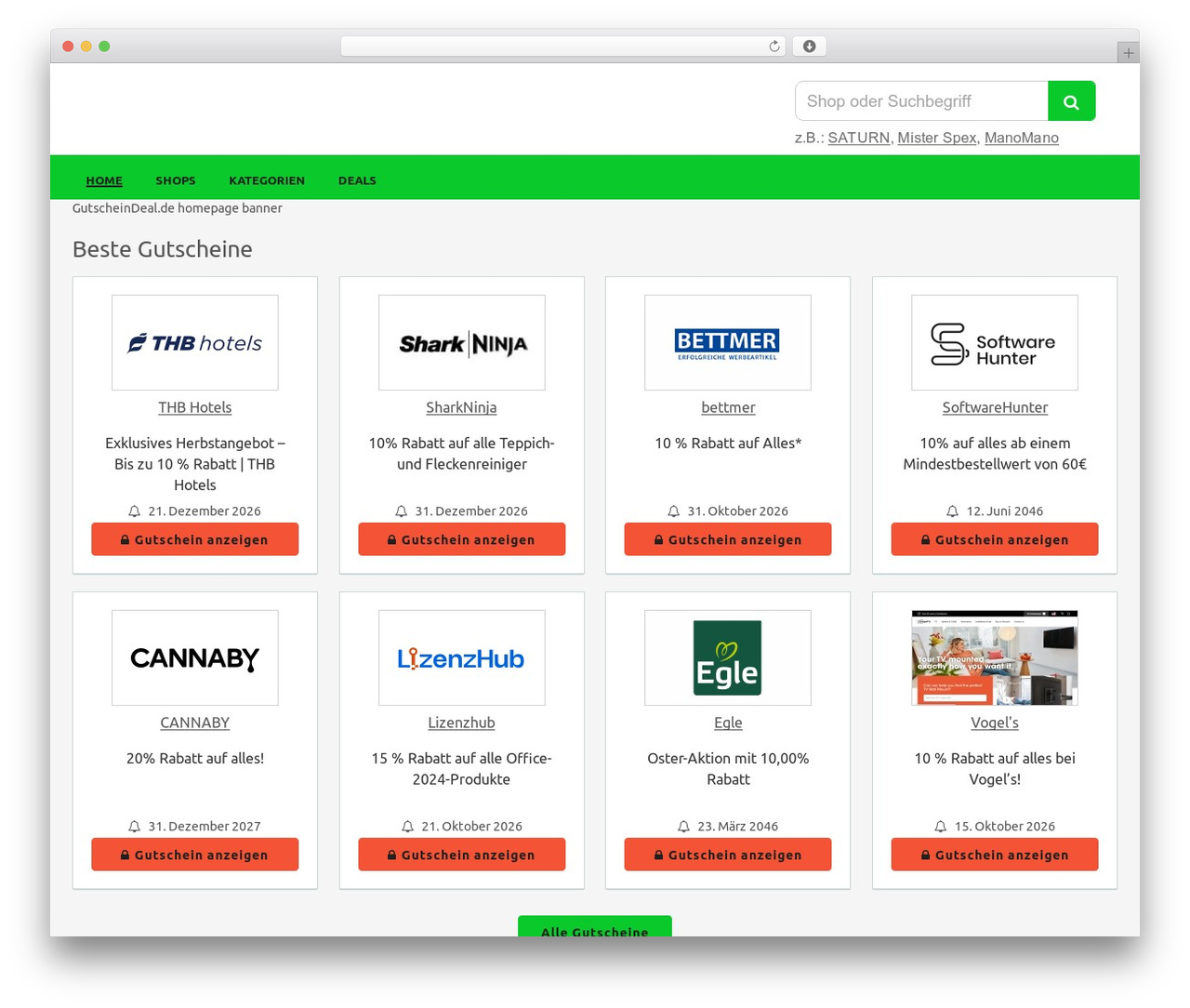 Clipper theme WordPress - gutscheindeal.de