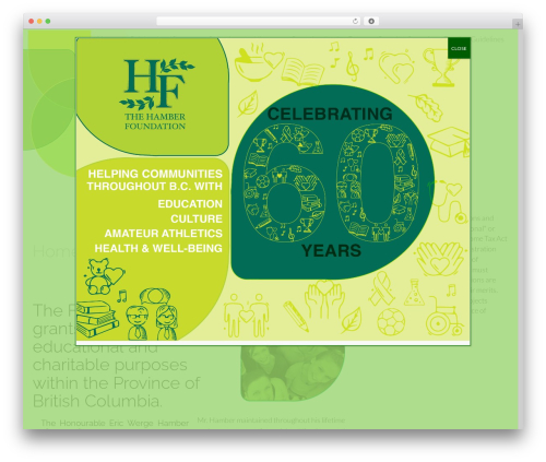Flat Bootstrap free WP theme - hamberfoundation.ca